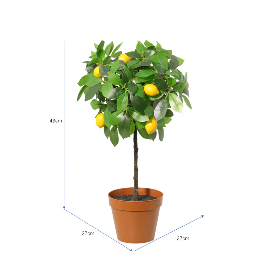 Potted Artificial Lemon Tree 43cm 5