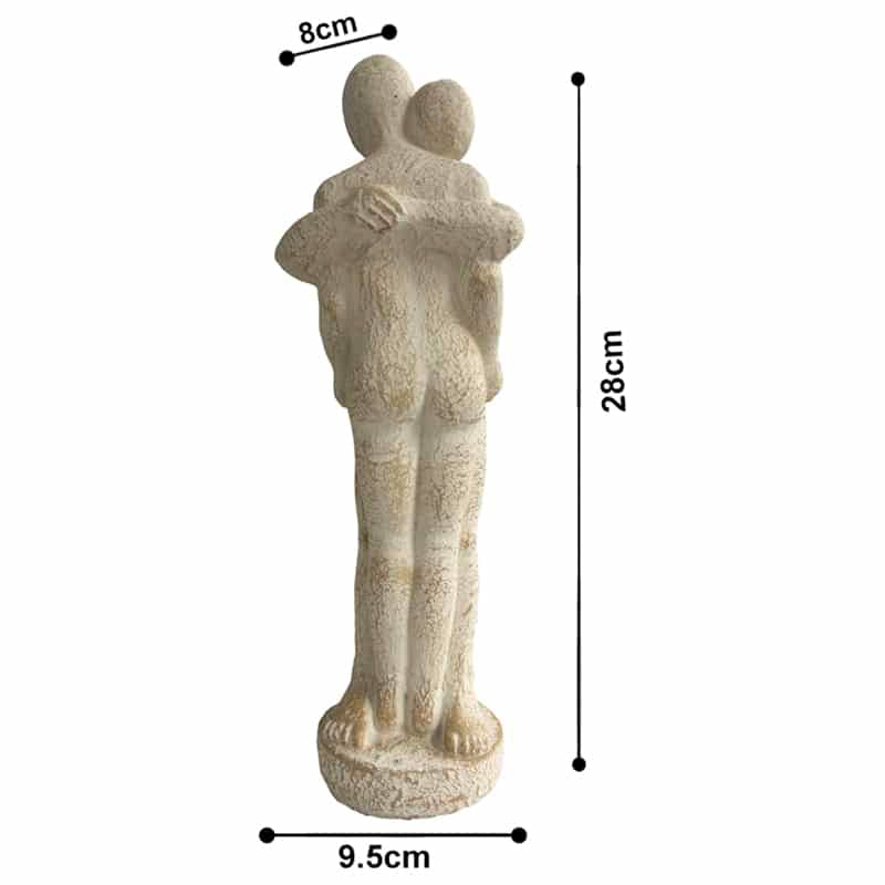 Hugging Couple Decorative Statue 28cm 3