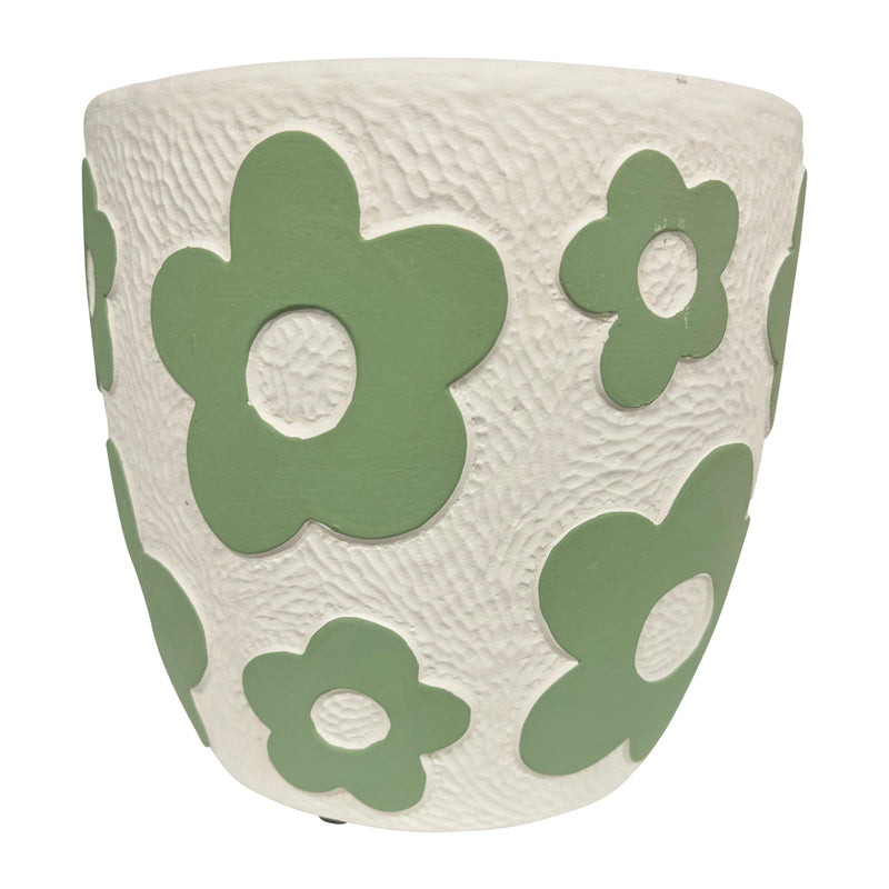 Set 2 Assorted Pastel Flower Planters w Hole + Plug 17cm 4