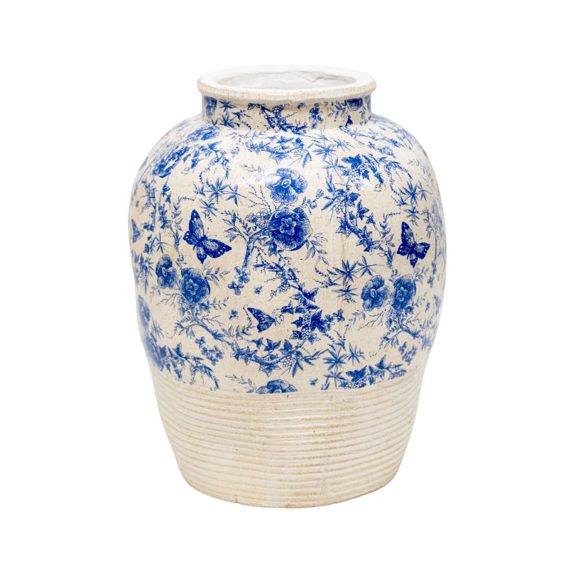Glazed Stoneware Look Vase 43cm