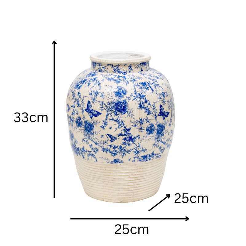 Glazed Stoneware Look Vase 43cm 4