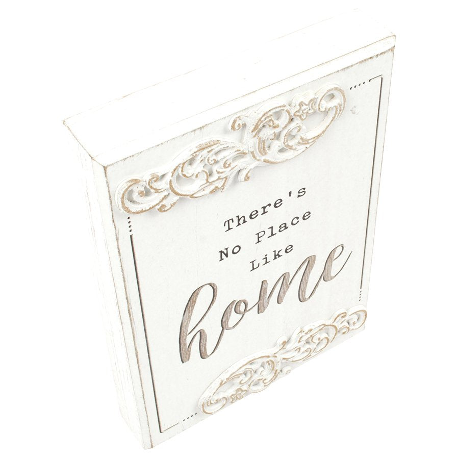 Wood-carved 'No Place Like Home' Wall Art 20x27cm 3