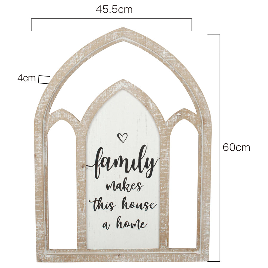 Arch 'Family Makes Home' Wall Art 46x60cm 4