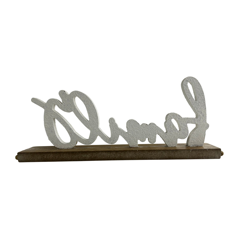 Family' On Wood Base 31cm 3