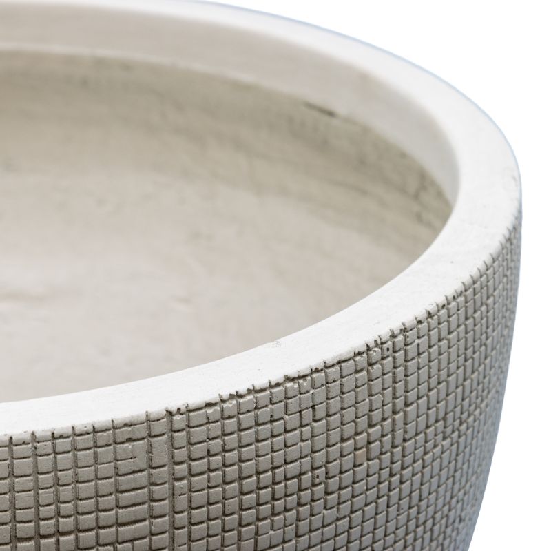 Set 2 Nested Subtle Textured Planter 37cm, 24cm 4