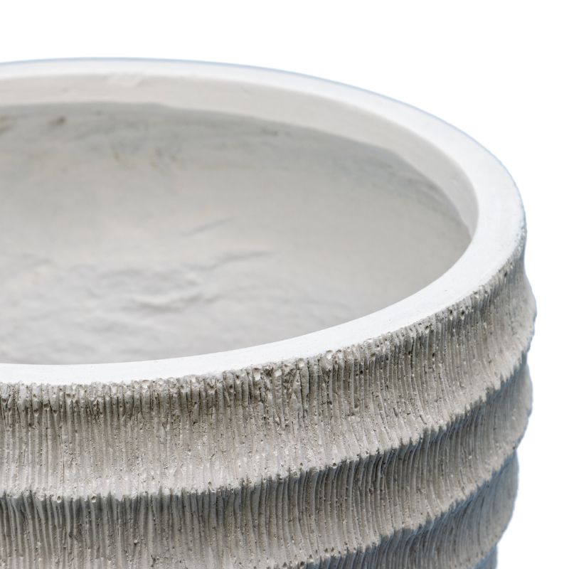 Set 2 Nested Ribbed Textured Planters 28cm, 21cm 4