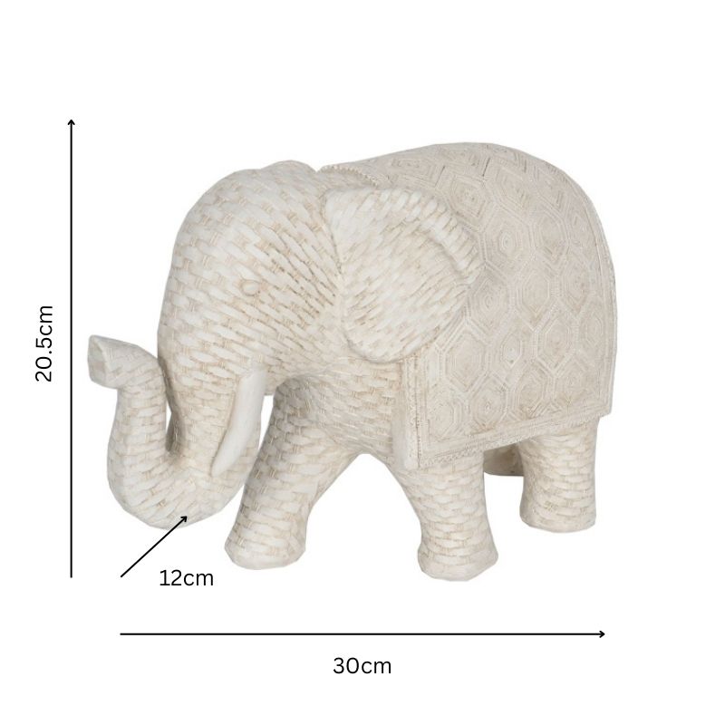 Woven Look Dad Elephant Ornament 30cm 3