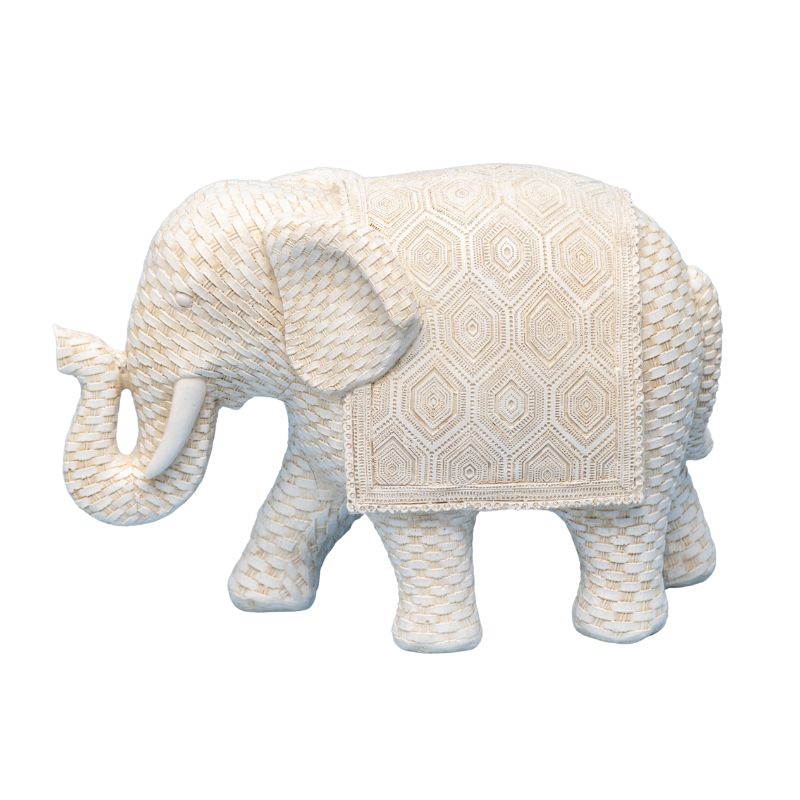 Woven Look Mum Elephant Ornament 22cm