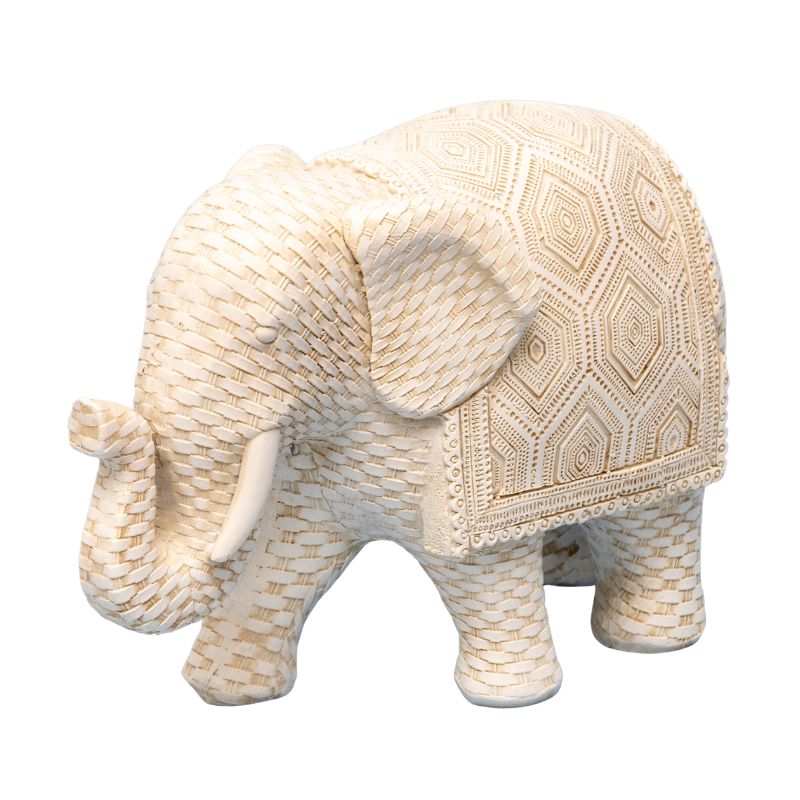Woven Look  Elephant Ornament 17cm 3