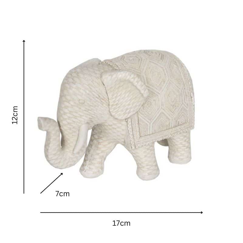 Woven Look  Elephant Ornament 17cm 4