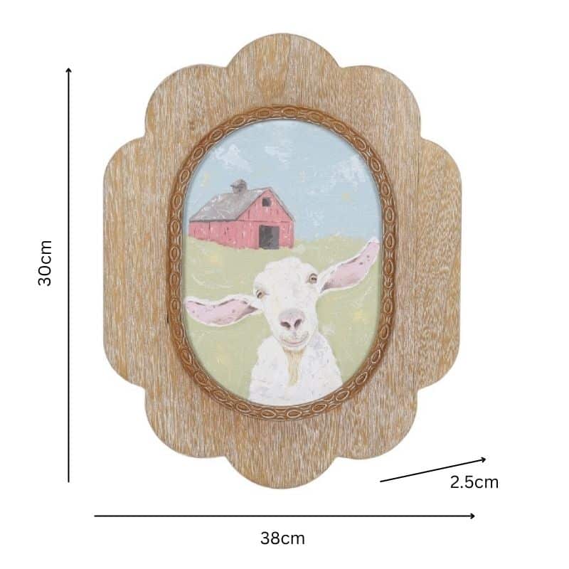 Smiling Sheep Framed Wall Art 39cm 5