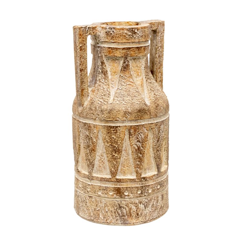 Aged Tribal Style Decorative Urn / Dried Flower Vase 46cm 3