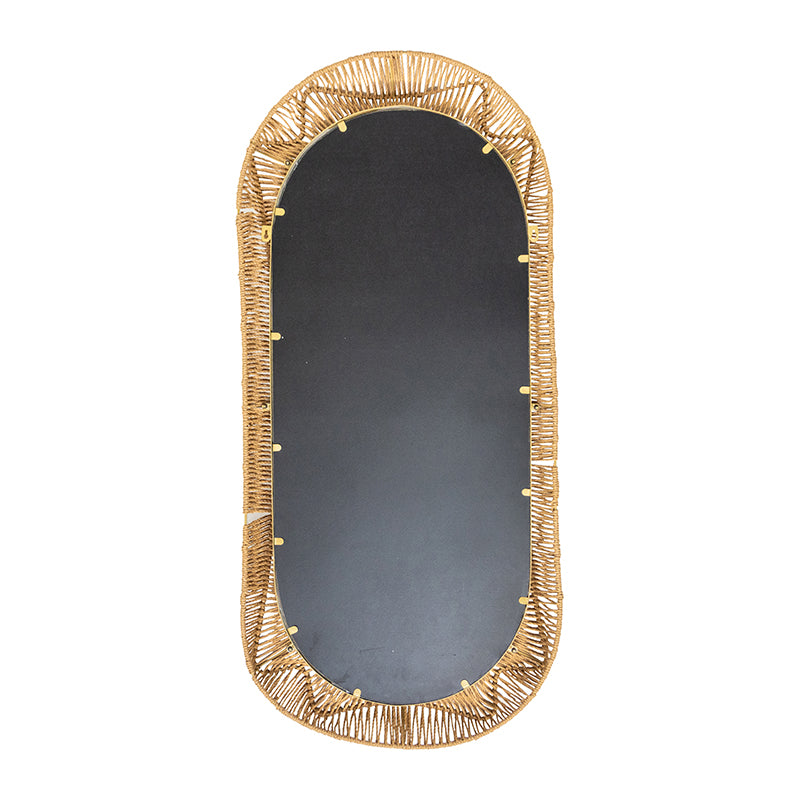 Hamptons Oval Weave Mirror 50x100cm 3