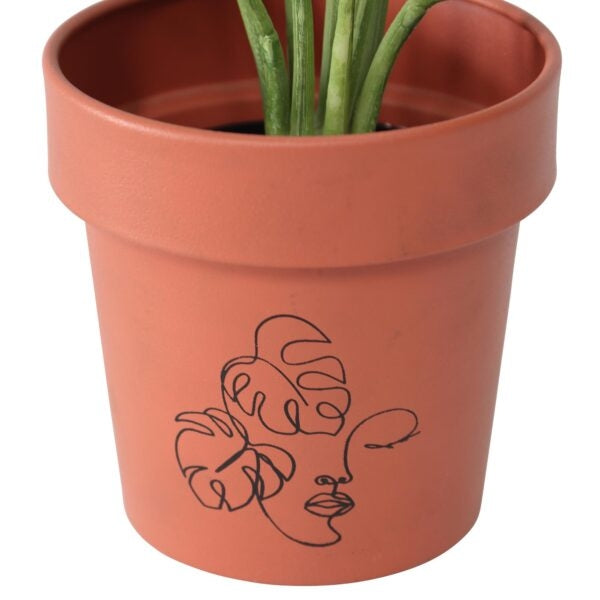 Set 2 Line Art Pot planters Assort 13cm 3
