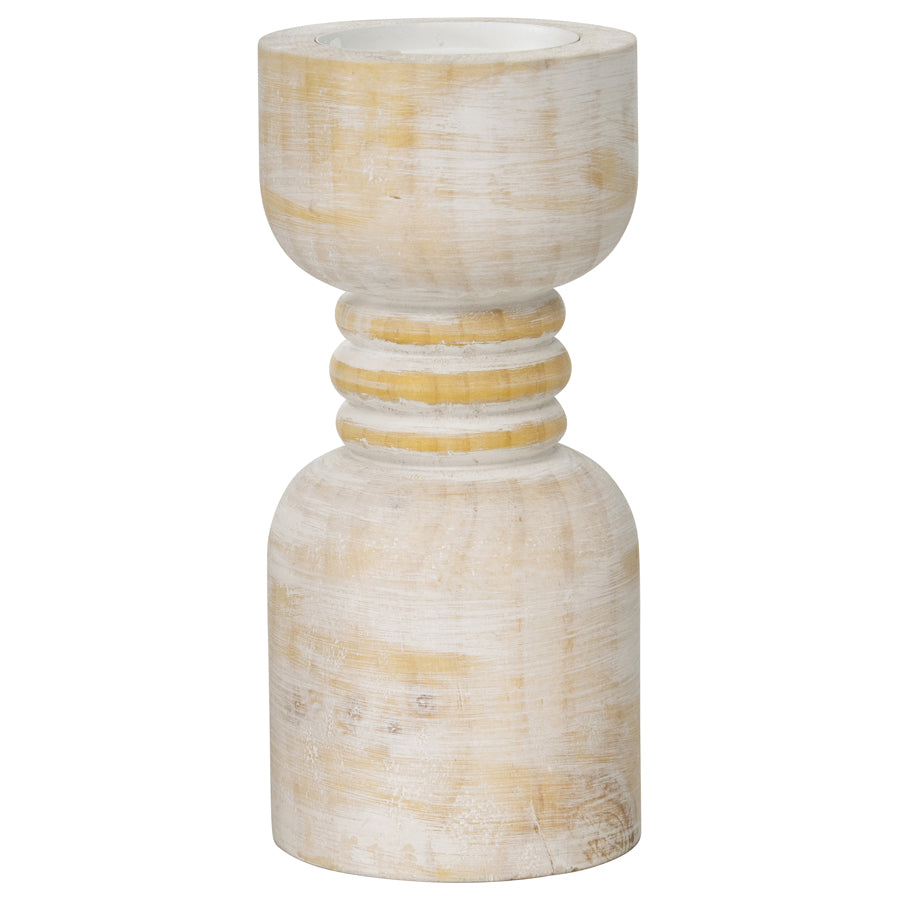 Contemporary Carved Loop Pillar Candleholder 25cm 3