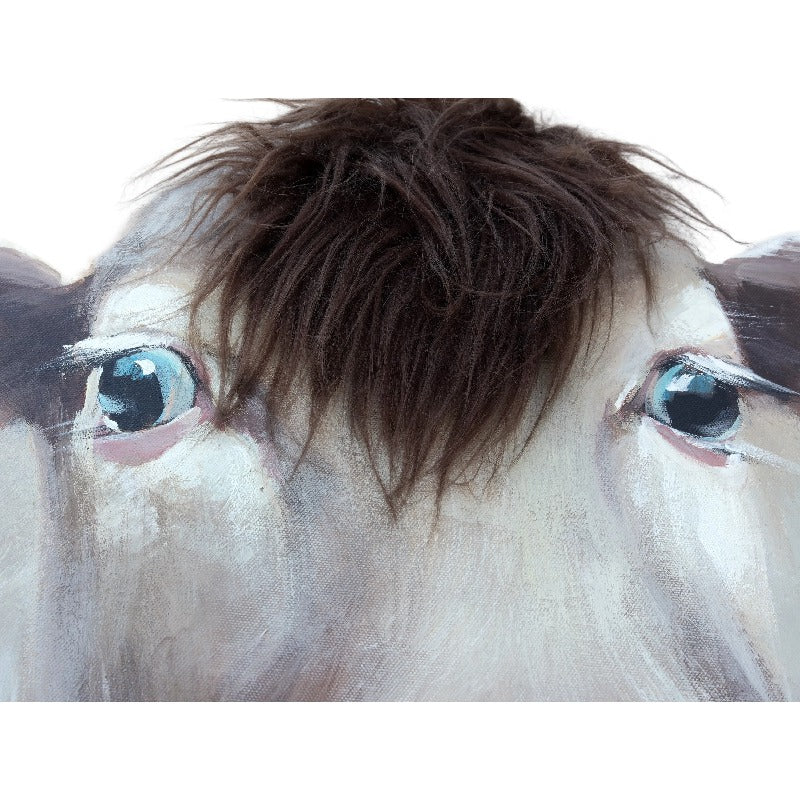 Horse Mugshot w Artificial Hair Framed Canvas Wall Art 60cm 3