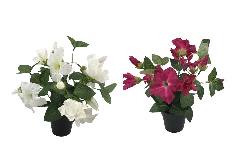 Set 2 Artificial Flower in Pot Assort 30cm
