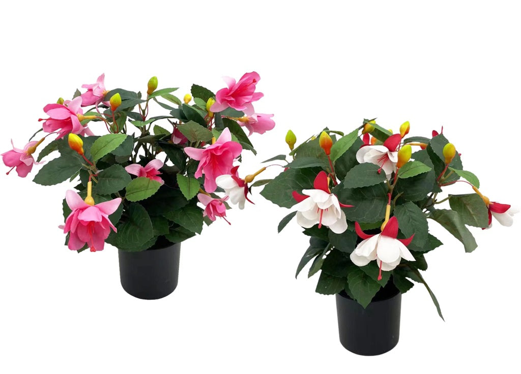 Set 2 Artificial Bellflower in Pot 35cm
