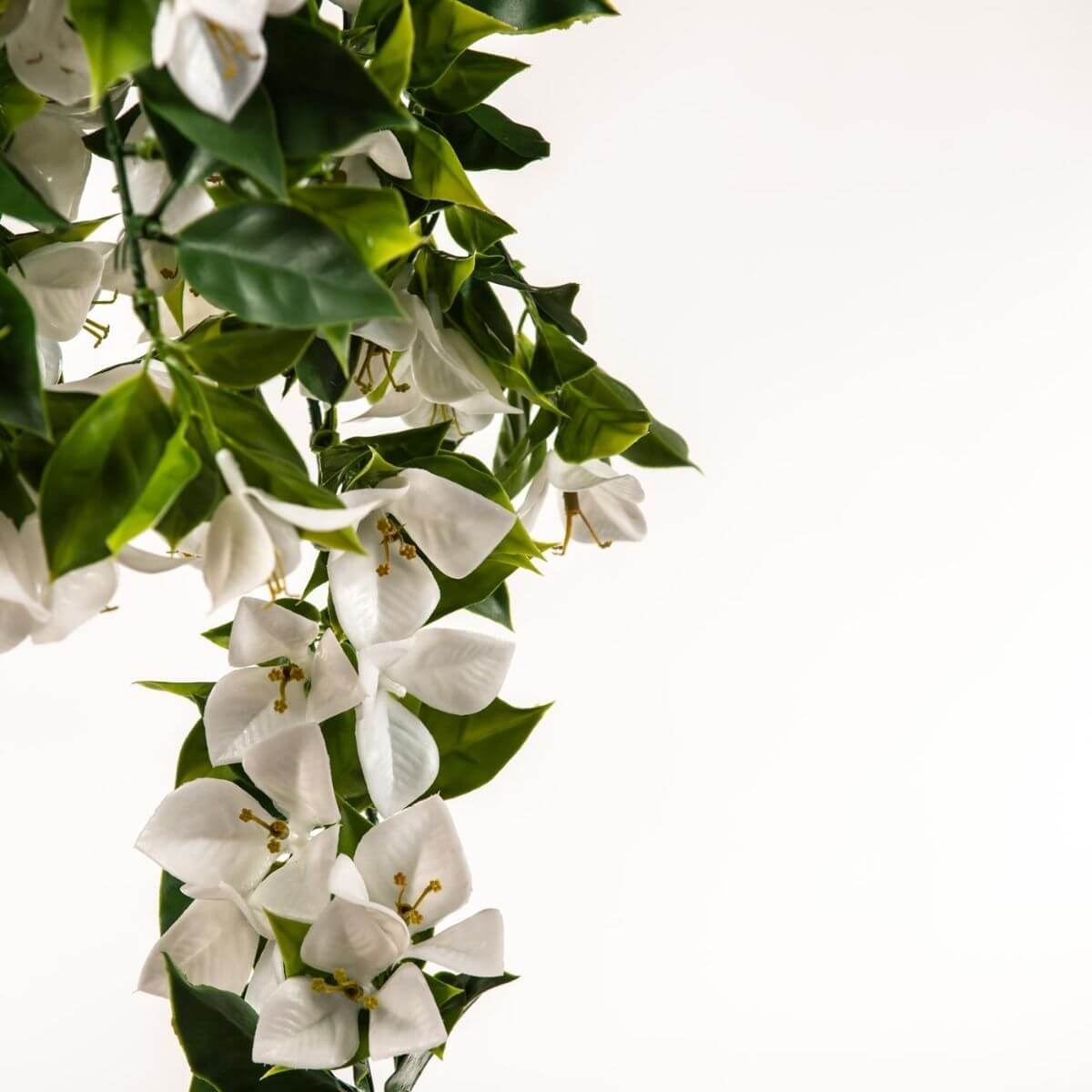 Hanging White Artificial Bougainvillea Plant UV Resistant 90cm 3