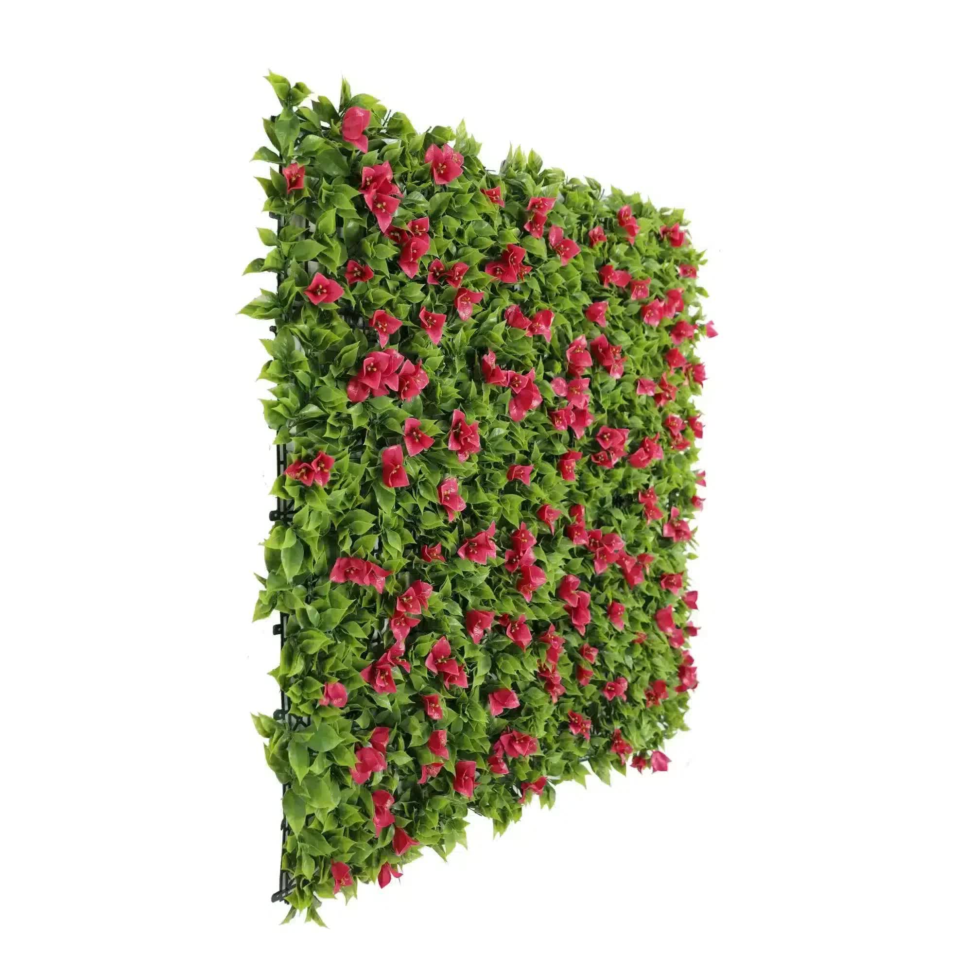 Luxury Flowering Pink Vertical Garden / Green Wall UV Resistant 1m X 1m 3