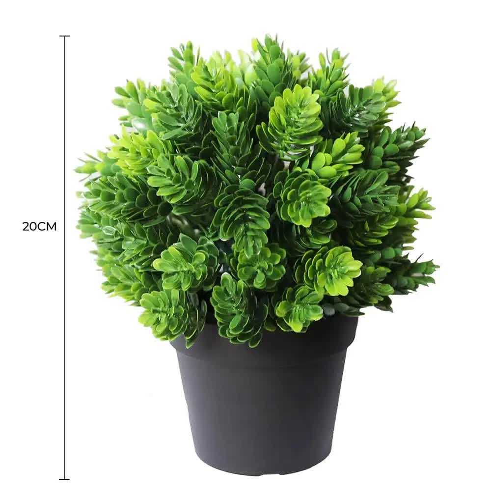Small Potted Artificial Flowering Hop Plant UV Resistant 20cm