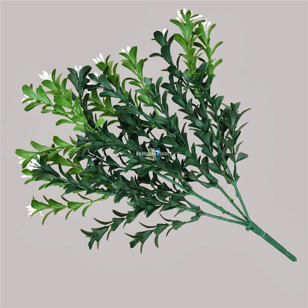 Artificial Flowering Boxwood Stem UV Resistant 30cm 3