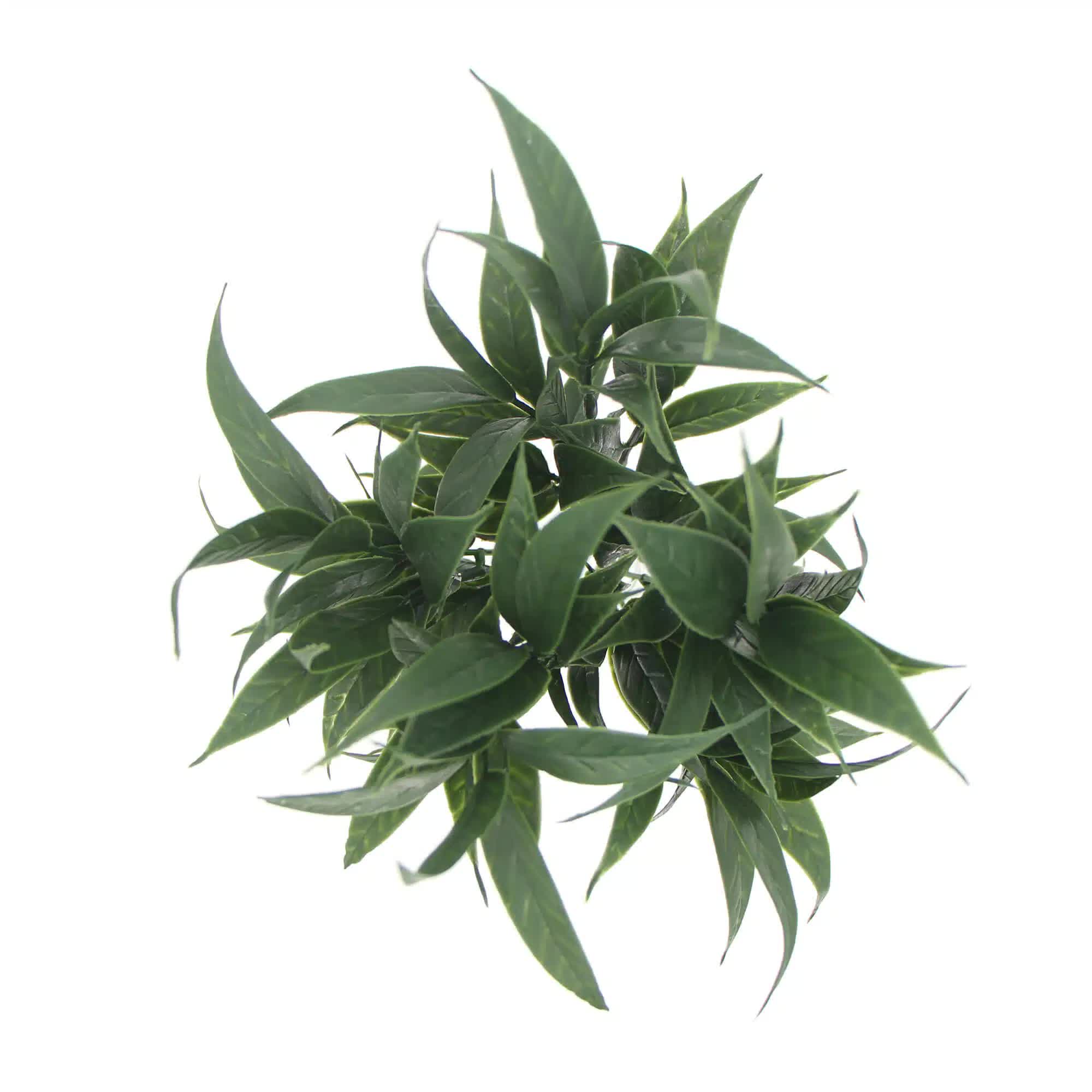 Dark Green Tipped Willow Oak Stem UV Resistant 30cm 4