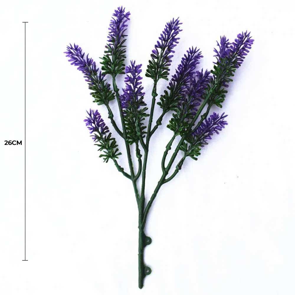 Small Artificial Lavender Stem / Wall Plant UV Resistant 26cm