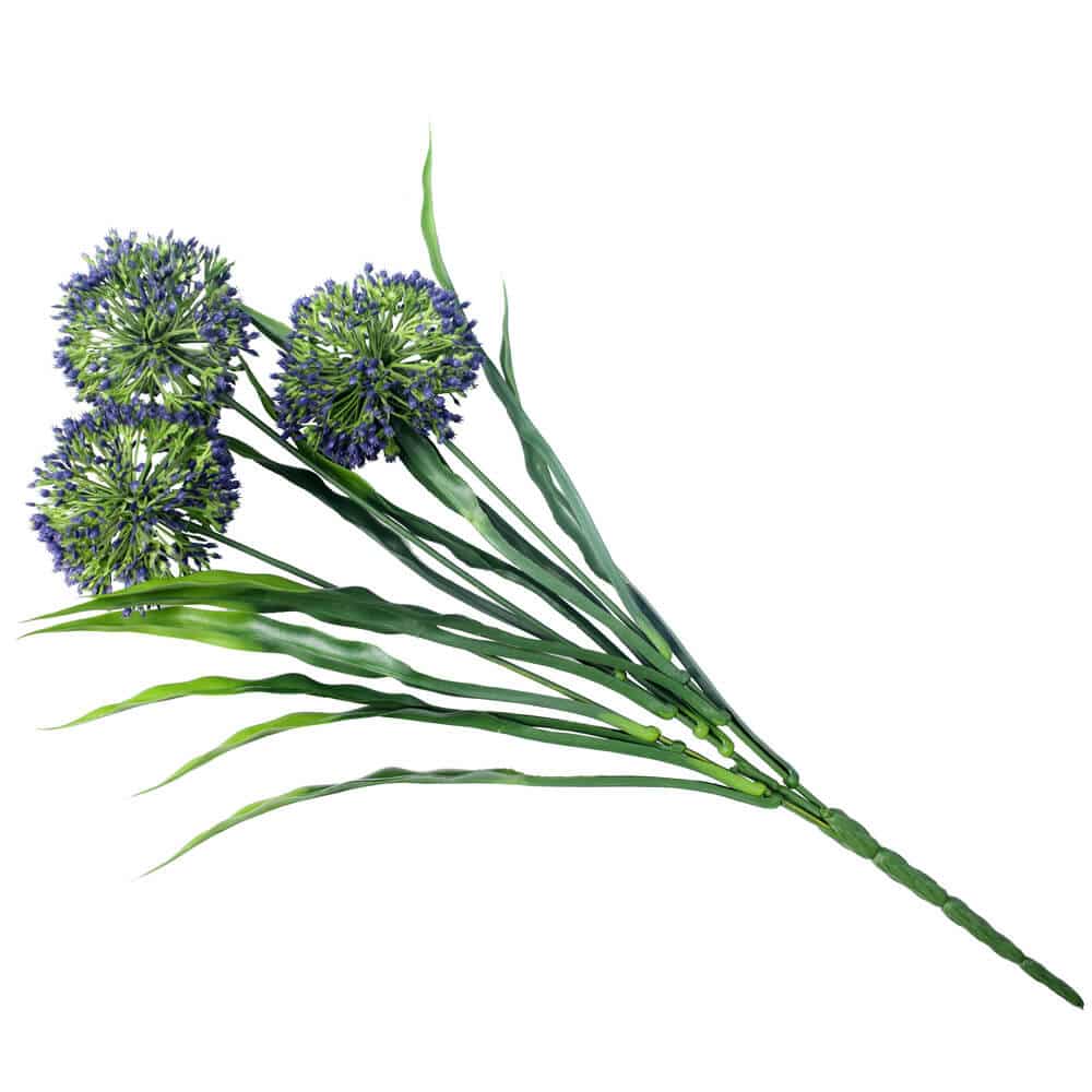 Lush Flowering Purple Hydrangea Stem 35cm UV Resistant 3