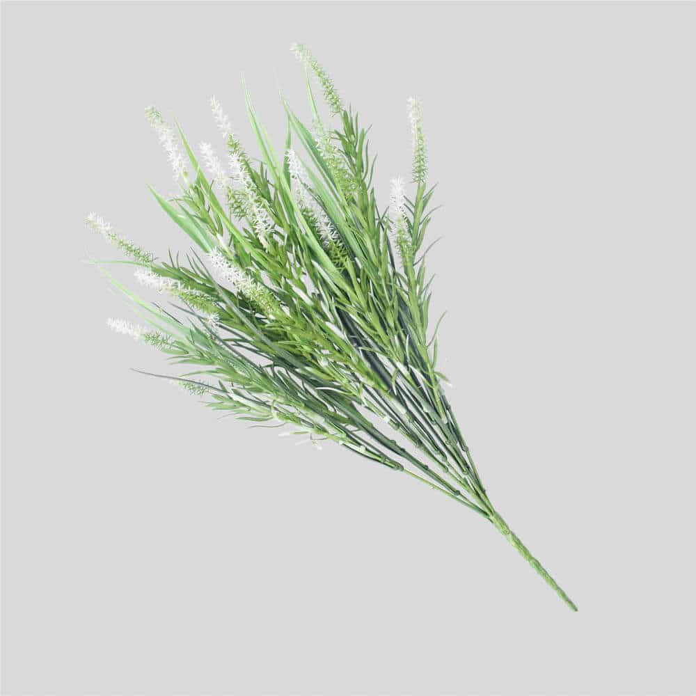 Long Artificial Lavender Stem (White) 50cm UV Resistant 4