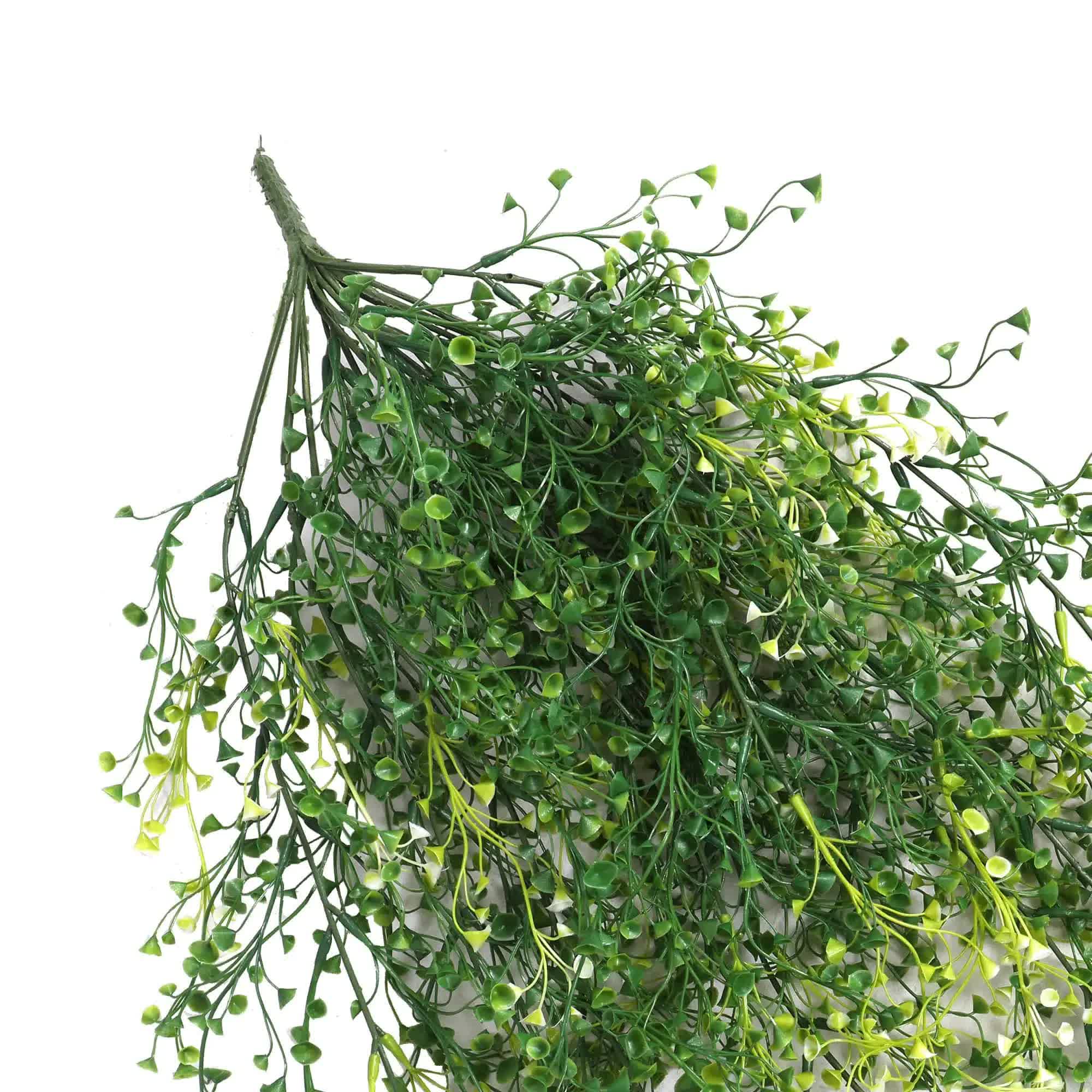 Artificial Hanging Plant (Mixed Green String of Pearls) UV Resistant 90cm 3