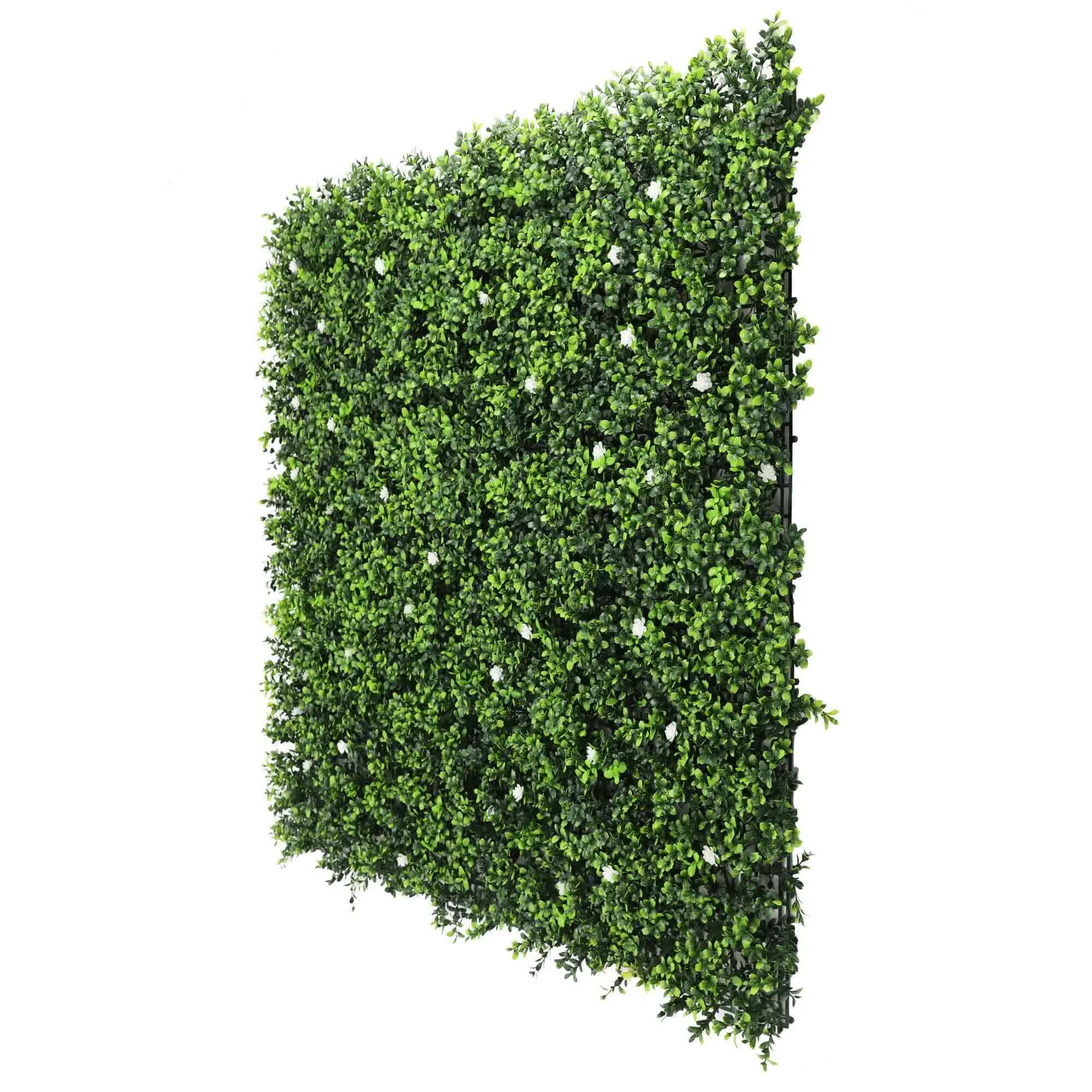 Luxury Flowering Artificial Buxus Hedge Panel UV Resistant Sample 3