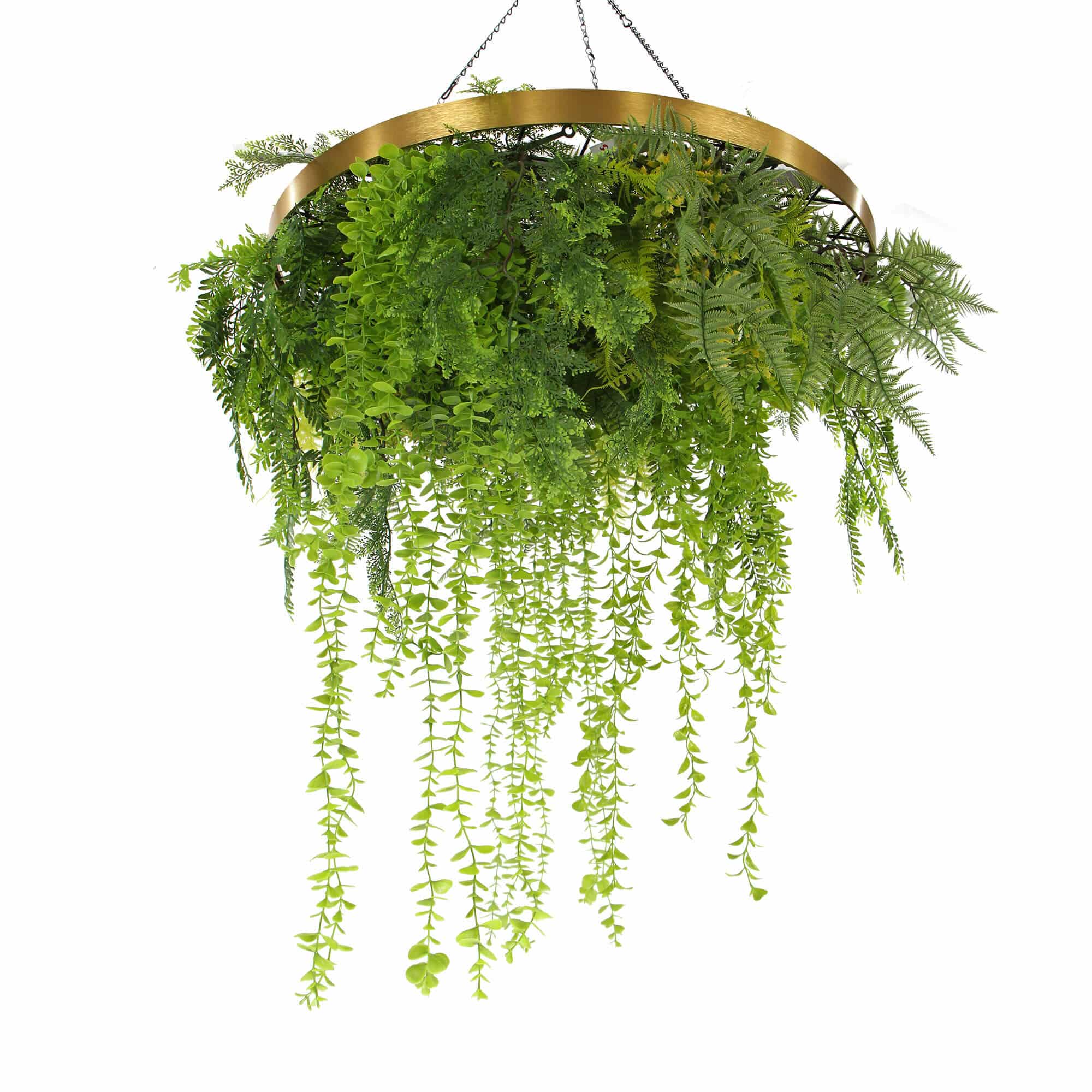 Imitation Gold Artificial Hanging Green Wall Disc 80cm (Limited Edition) UV Resistant Foliage 4