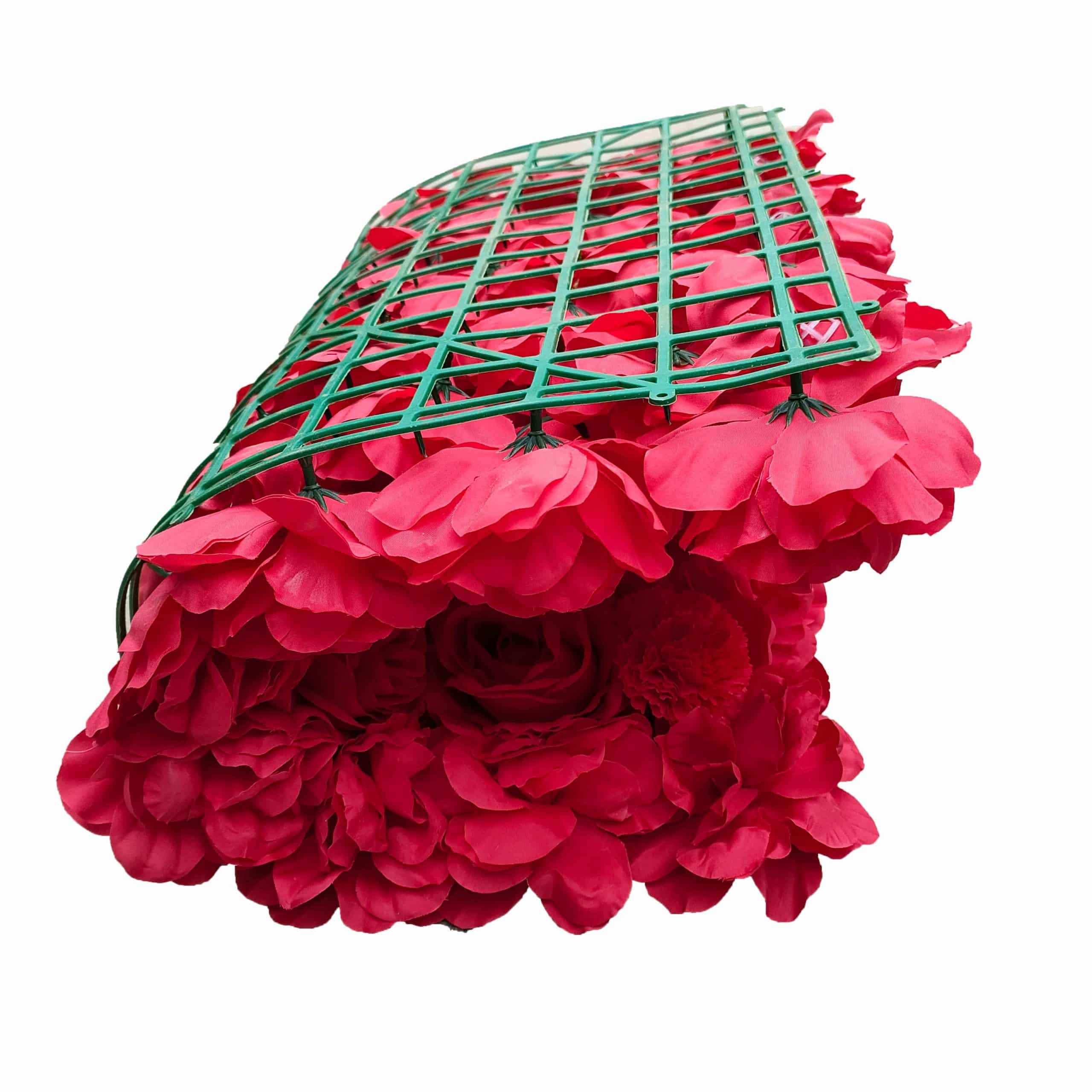 Artificial Flower Wall Backdrop Panel 40cm x 60cm Romantic Red 4