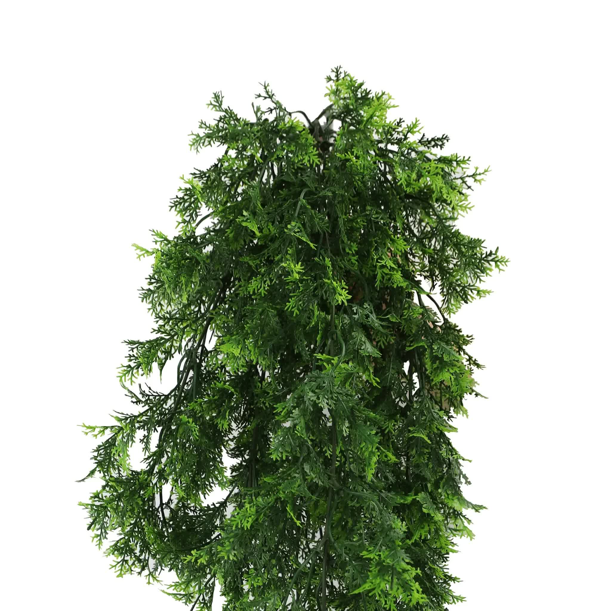 Artificial Mossy Hanging Cedar Vine Garland Bush UV Resistant and Fire Rated 22cm x 76cm