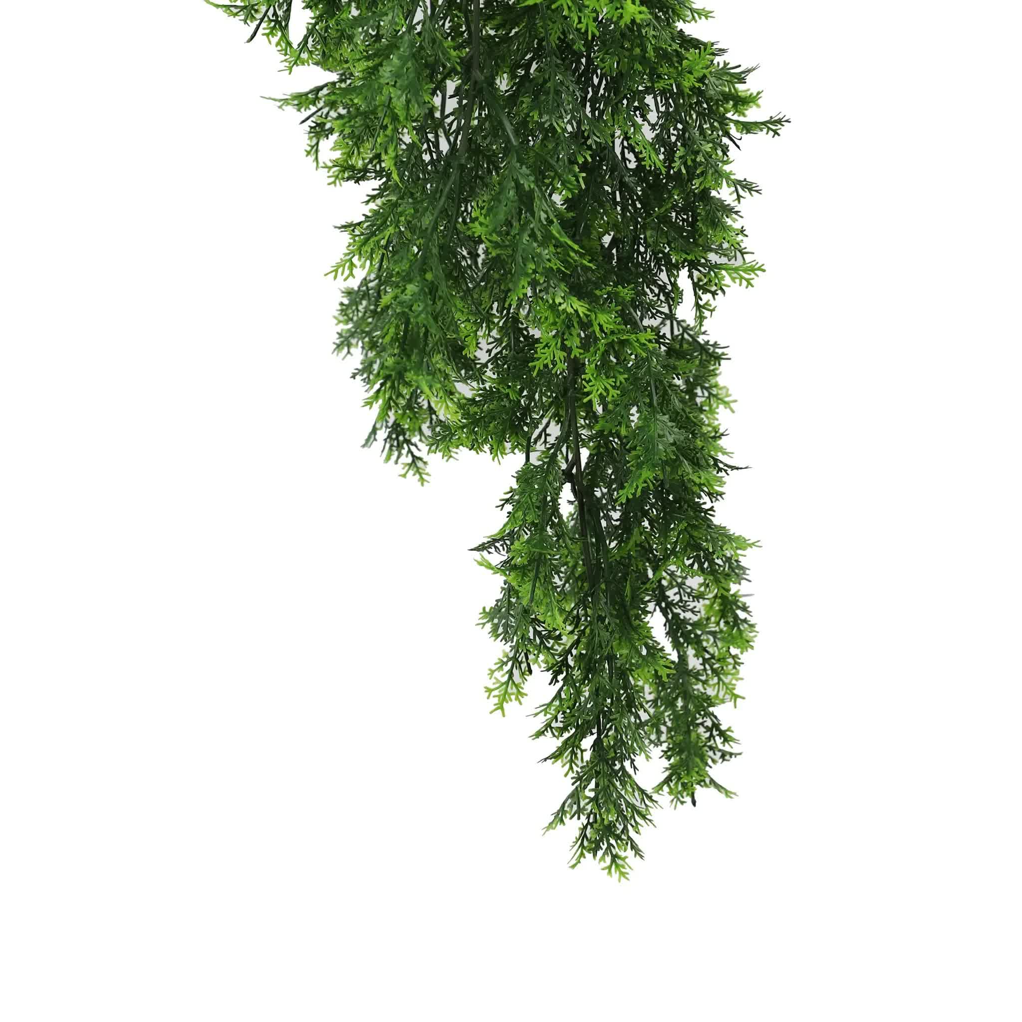 Artificial Mossy Hanging Cedar Vine Garland Bush UV Resistant and Fire Rated 22cm x 76cm 3