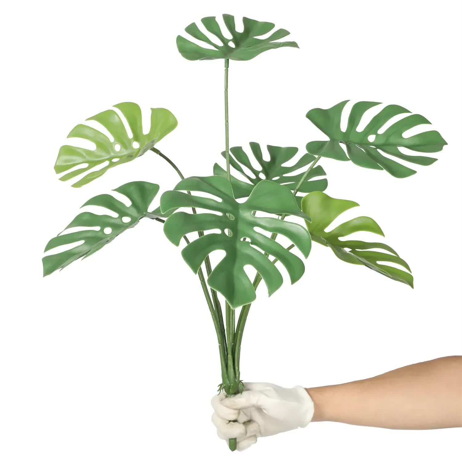 Artificial Monstera Split Leaf Philodendron Plant Stem 60cm UV Resistant 5