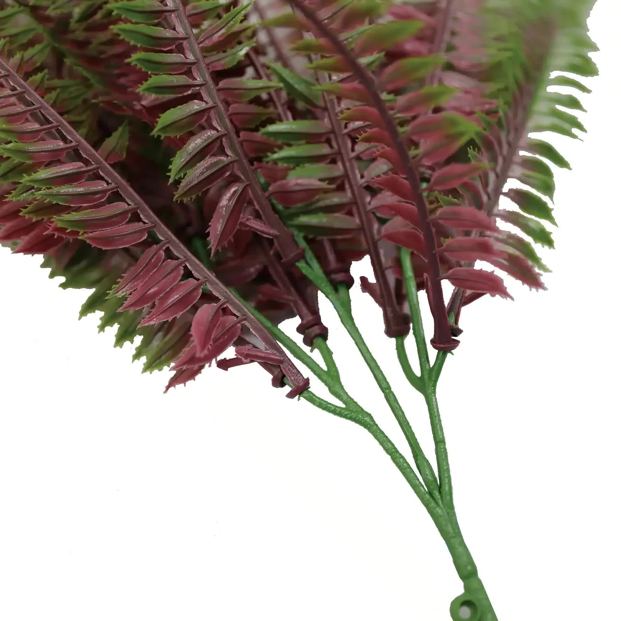 Artificial Royal Purple Fern Stem UV Resistant 33cm 3