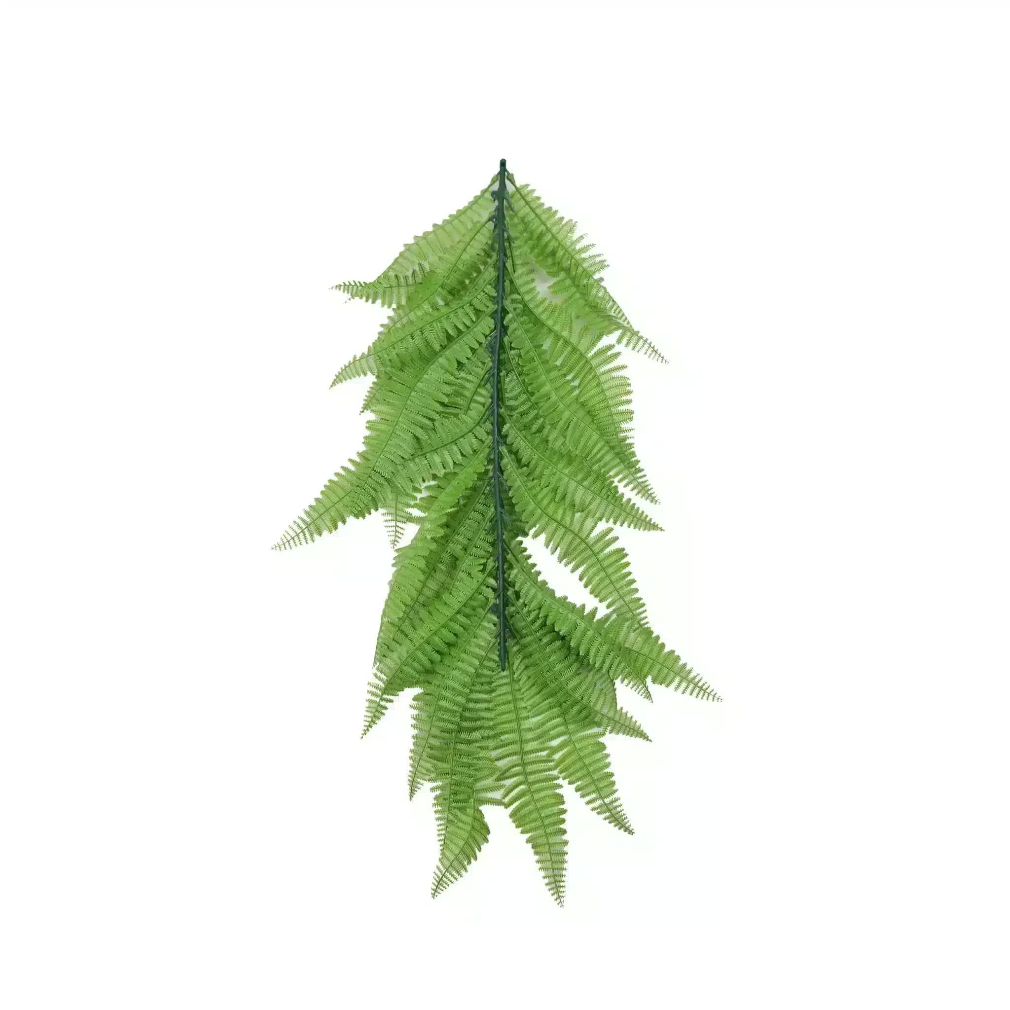 Artificial Extendable Hanging Bright Green Hanging Fern Bush Vine UV Resistant 55cm 3
