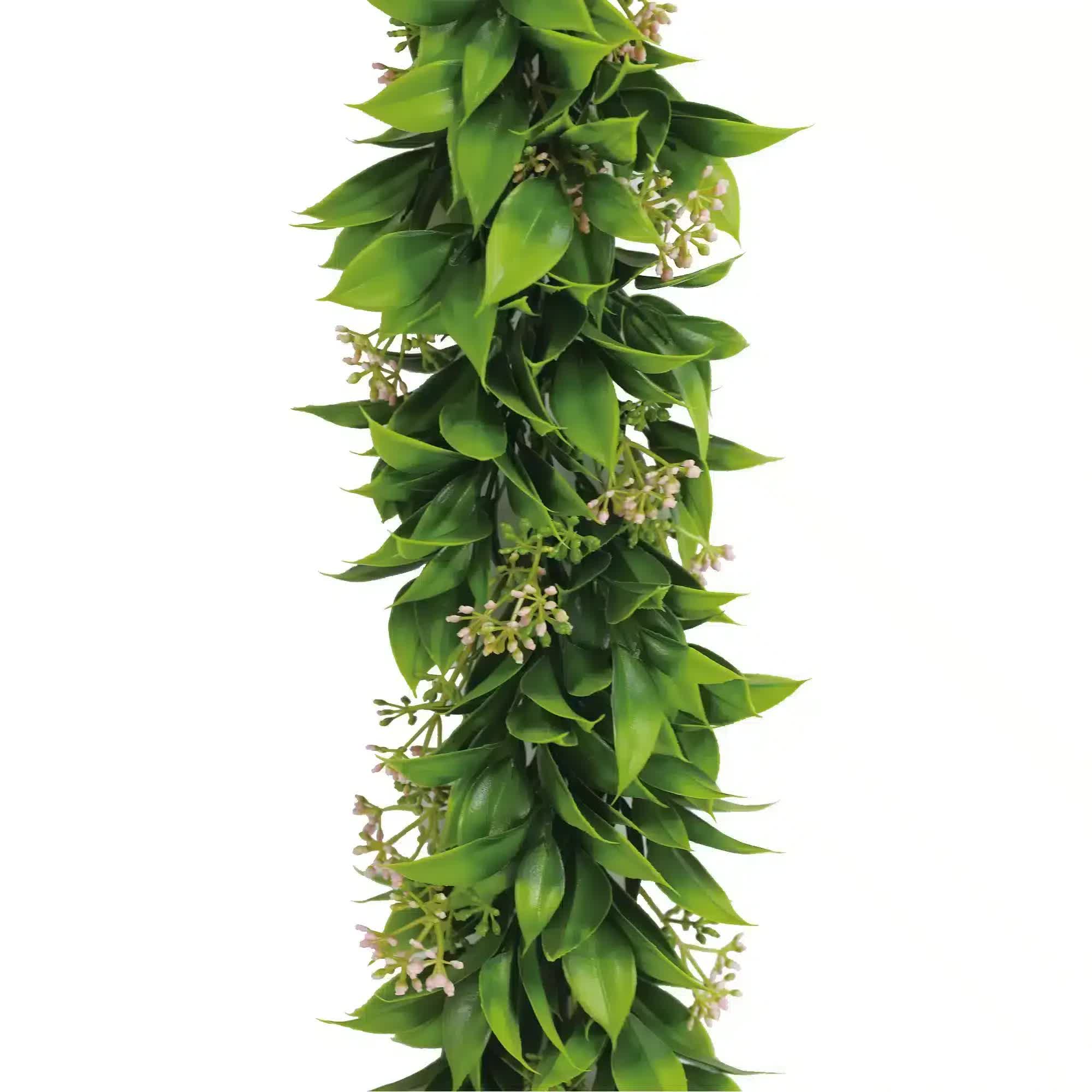 Artificial Extendable Hanging Flowering Star Jasmine Garland UV Resistant 55cm 4
