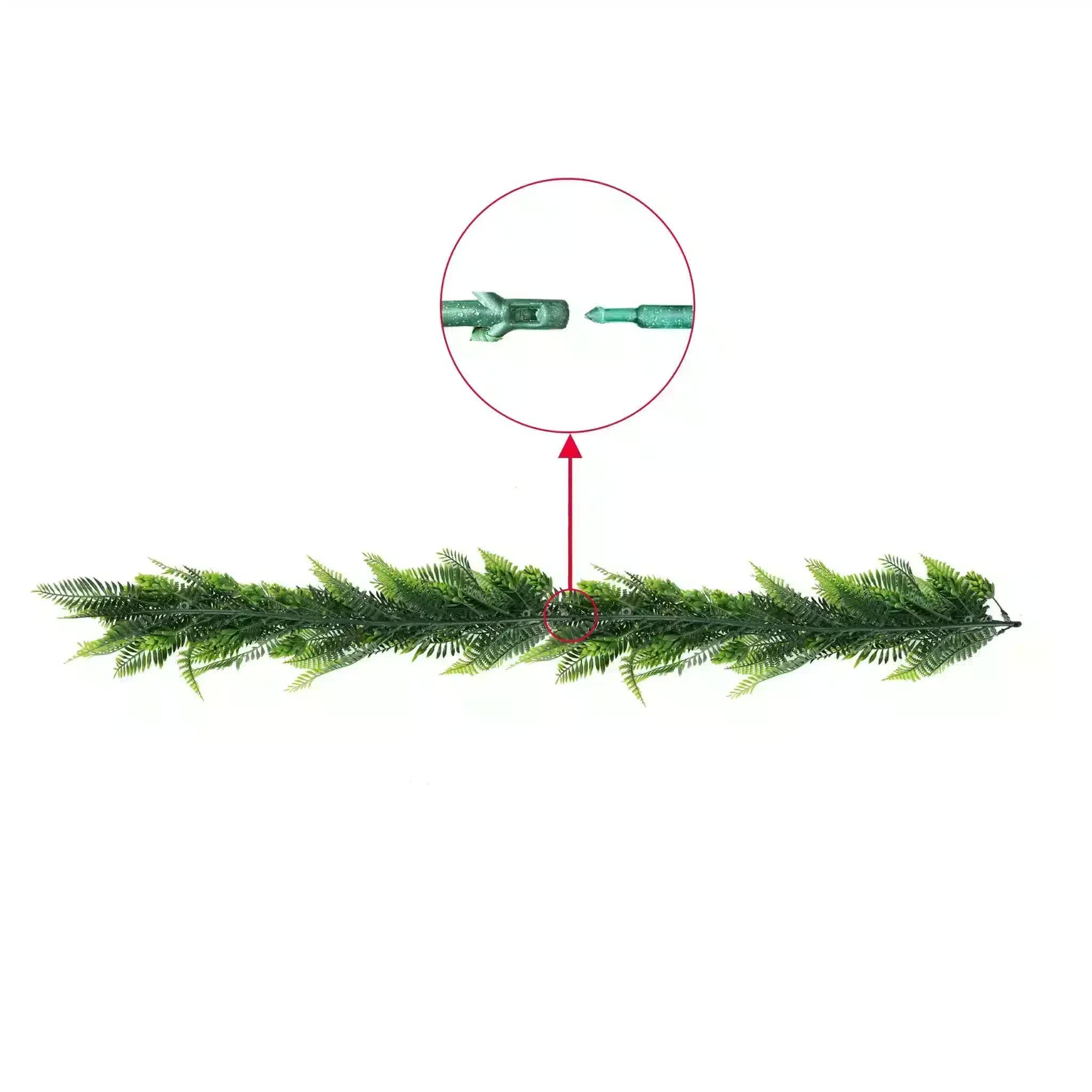 Artificial Extendable Hanging Bracken Fern Garland UV Resistant 55cm 4