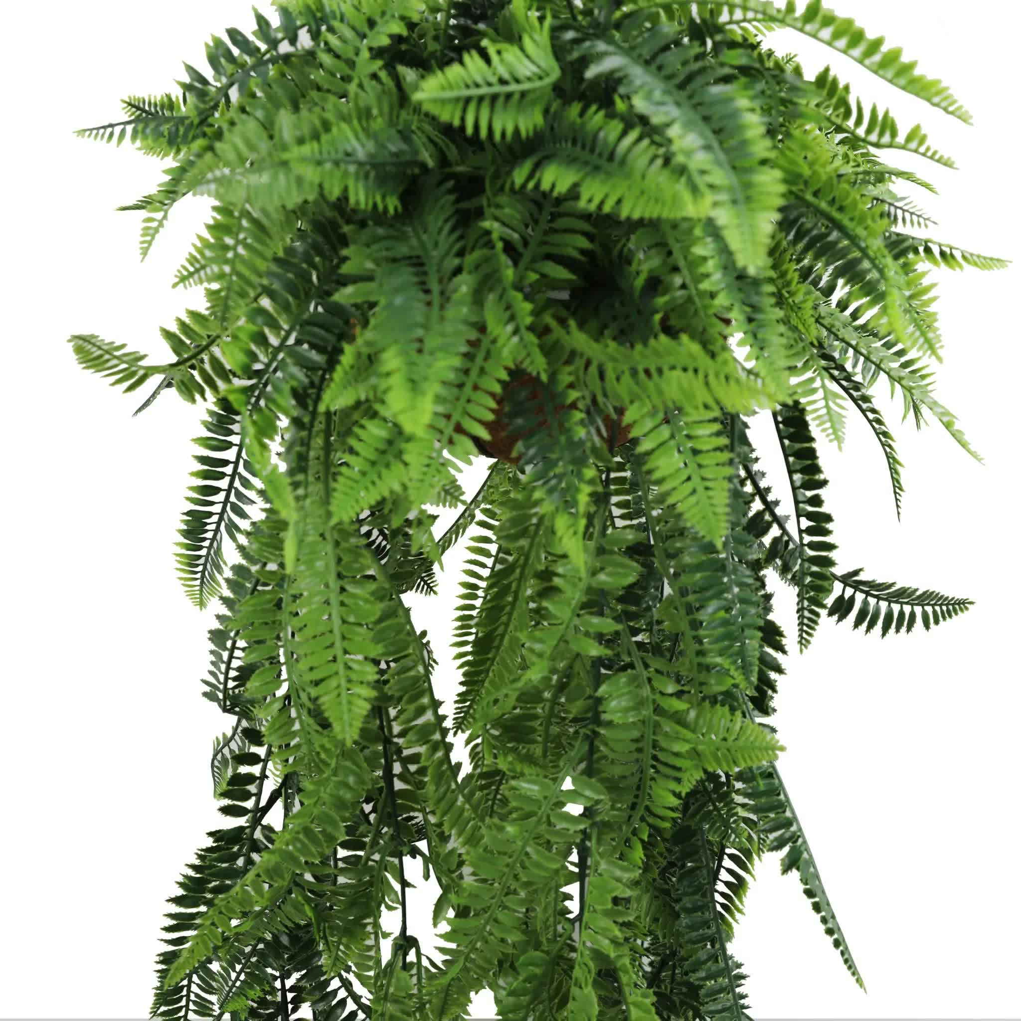 Artificial Hanging Fern Basket UV Resistant 35cm x 125cm 3