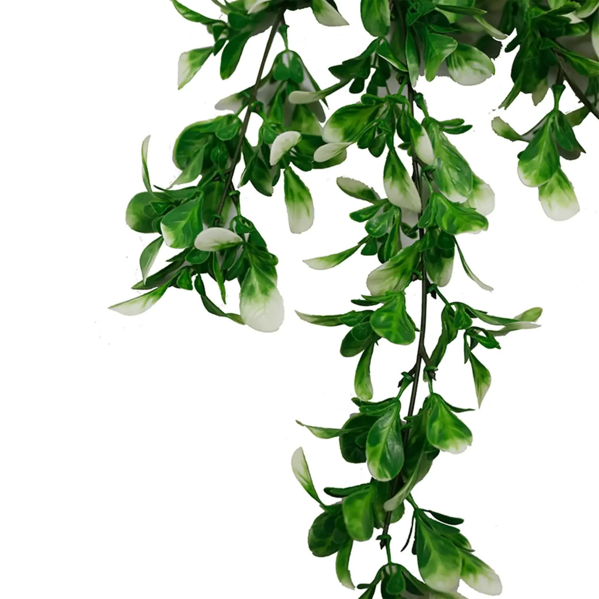 Artificial Mixed Green & White Hanging Jasmine 73cm UV Resistant 3