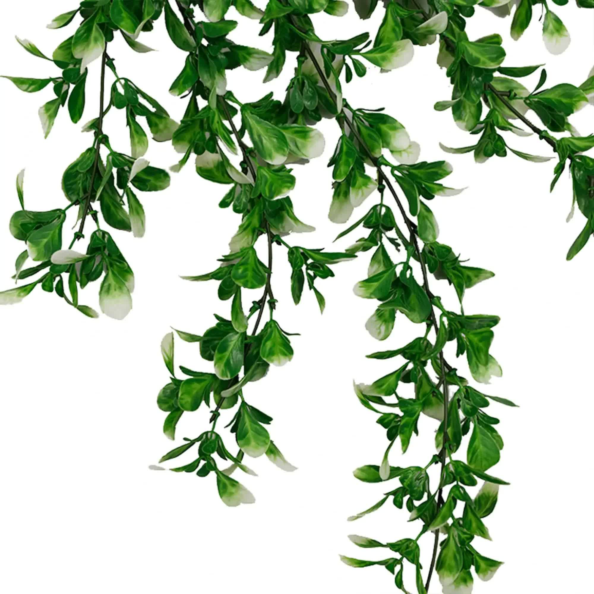 Artificial Mixed Green & White Hanging Jasmine 73cm UV Resistant 4