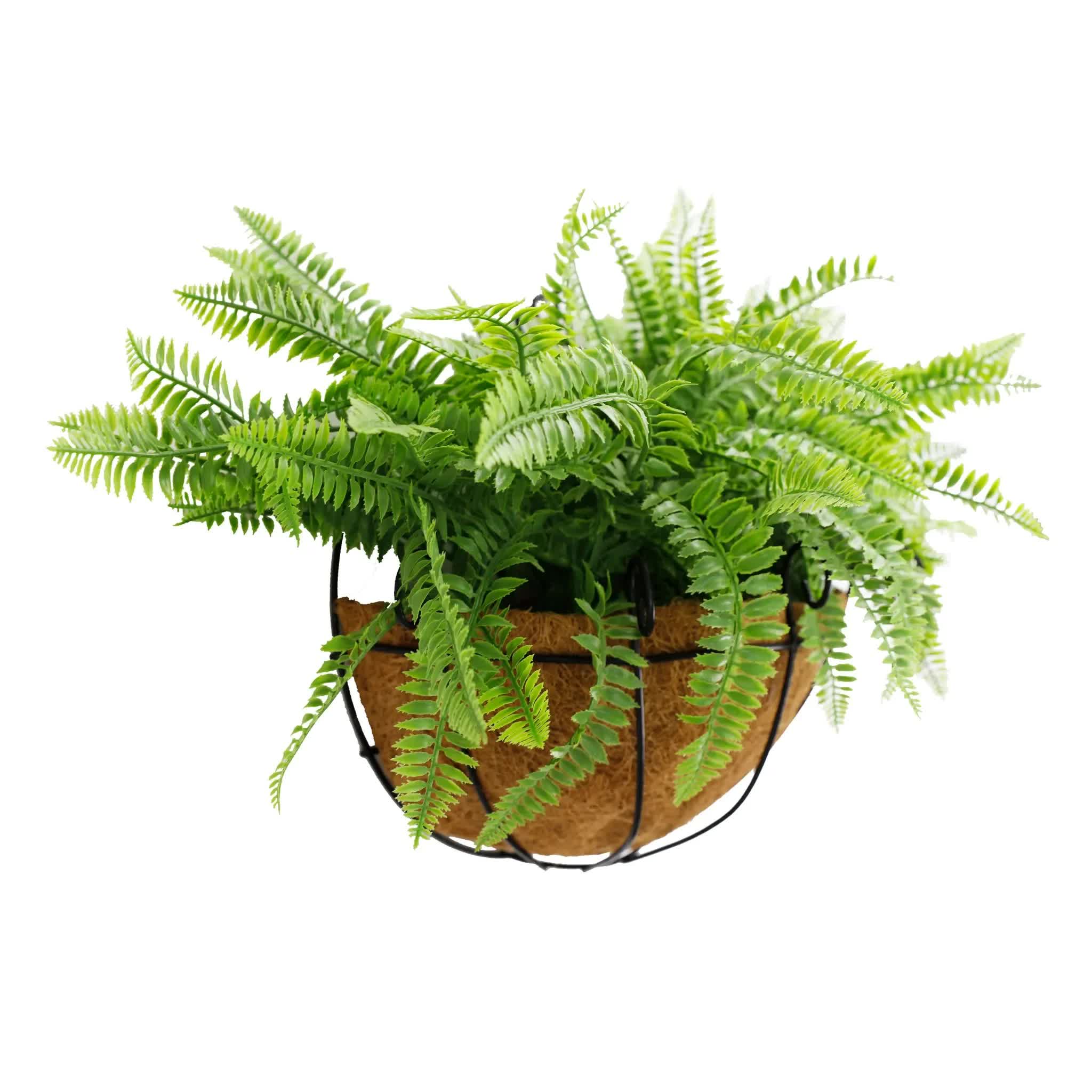 Artificial Hanging Fern Basket 30cm x 40cm Long UV Resistant 3