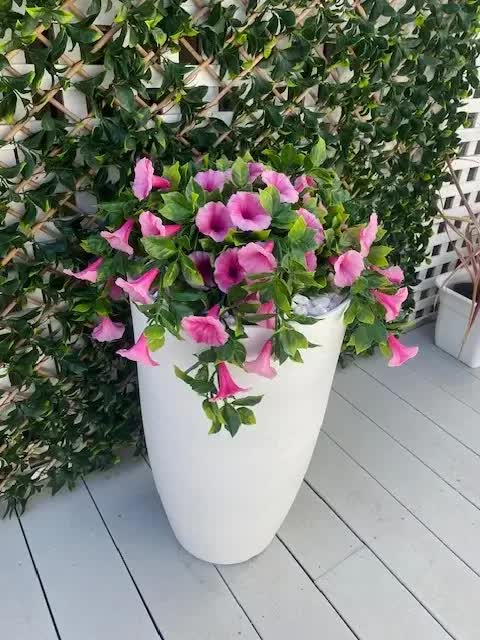 Artificial Petunia Hanging Basket UV Resistant 28cm 5