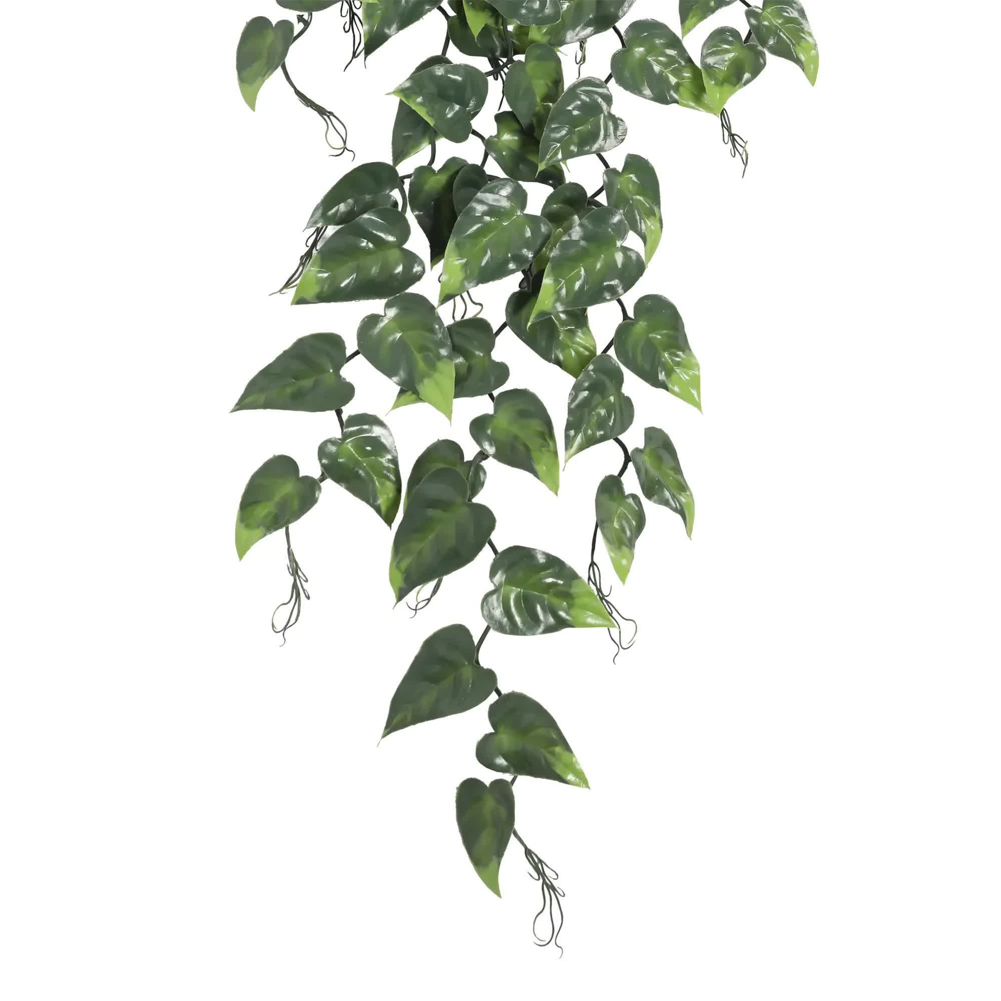 Hanging Artificial Pothos / Philodendron Plant UV Resistant 105cm 4