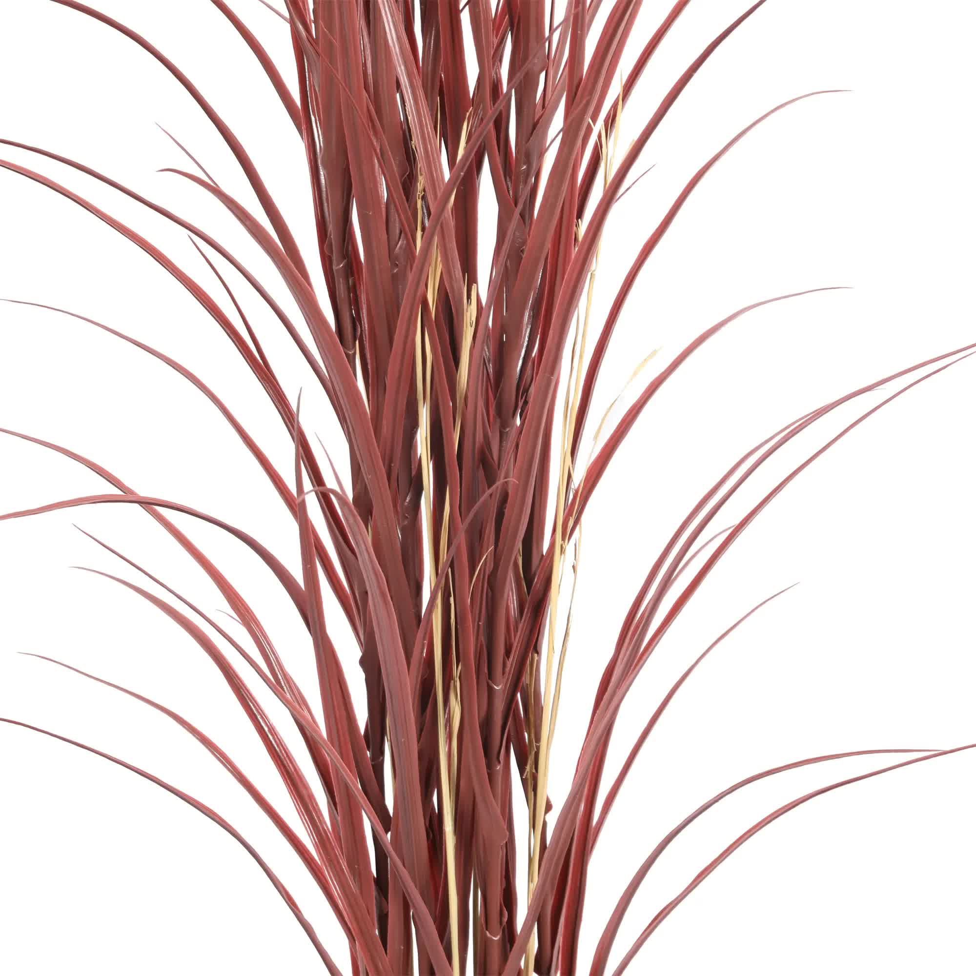 Premium Potted Burgundy Artificial Long Grass (Yucca Grass / Reed Grass) 180cm UV Resistant 3