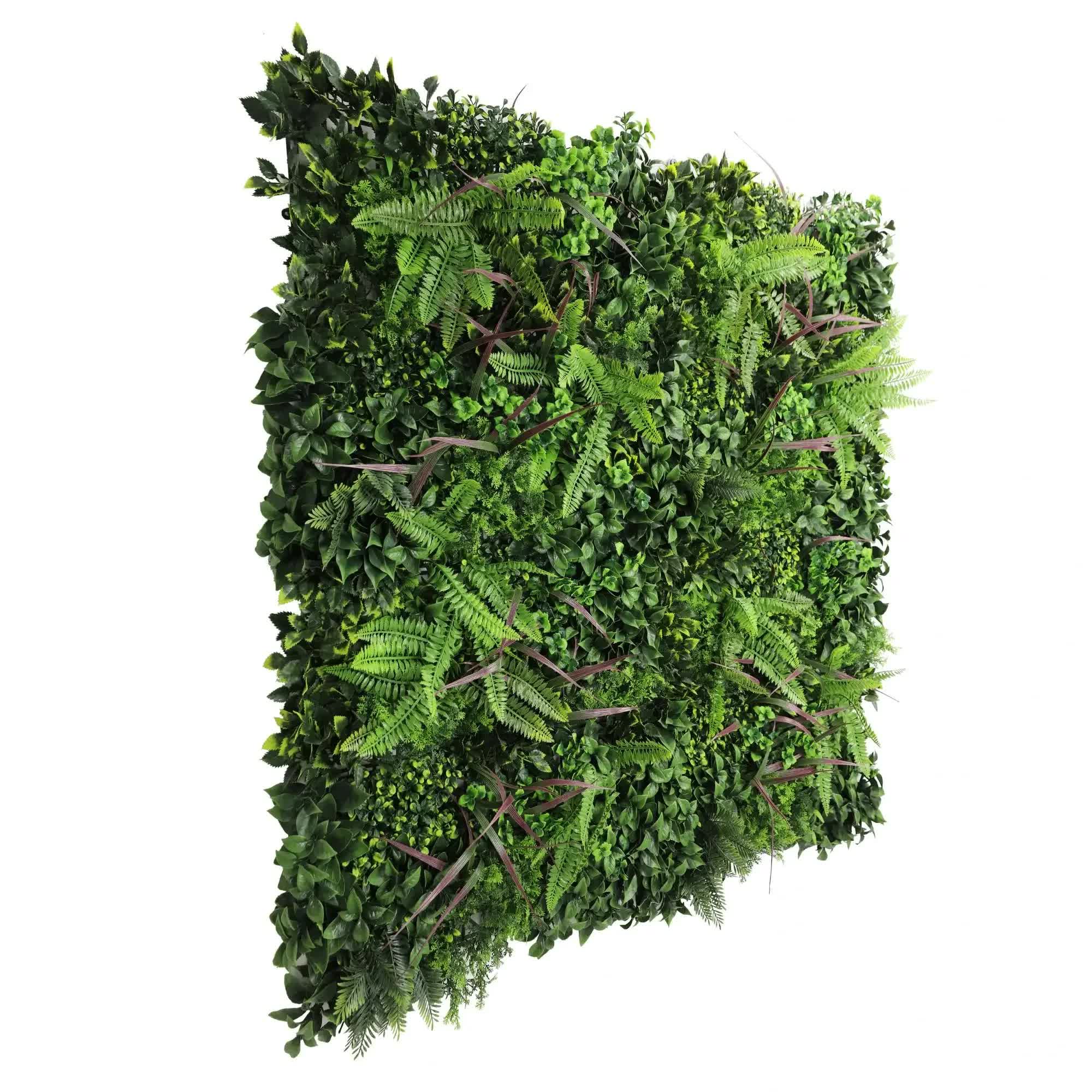 Verdant Fern Artificial Vertical Garden / Green Wall Panel 1m x 1m UV Resistant 5