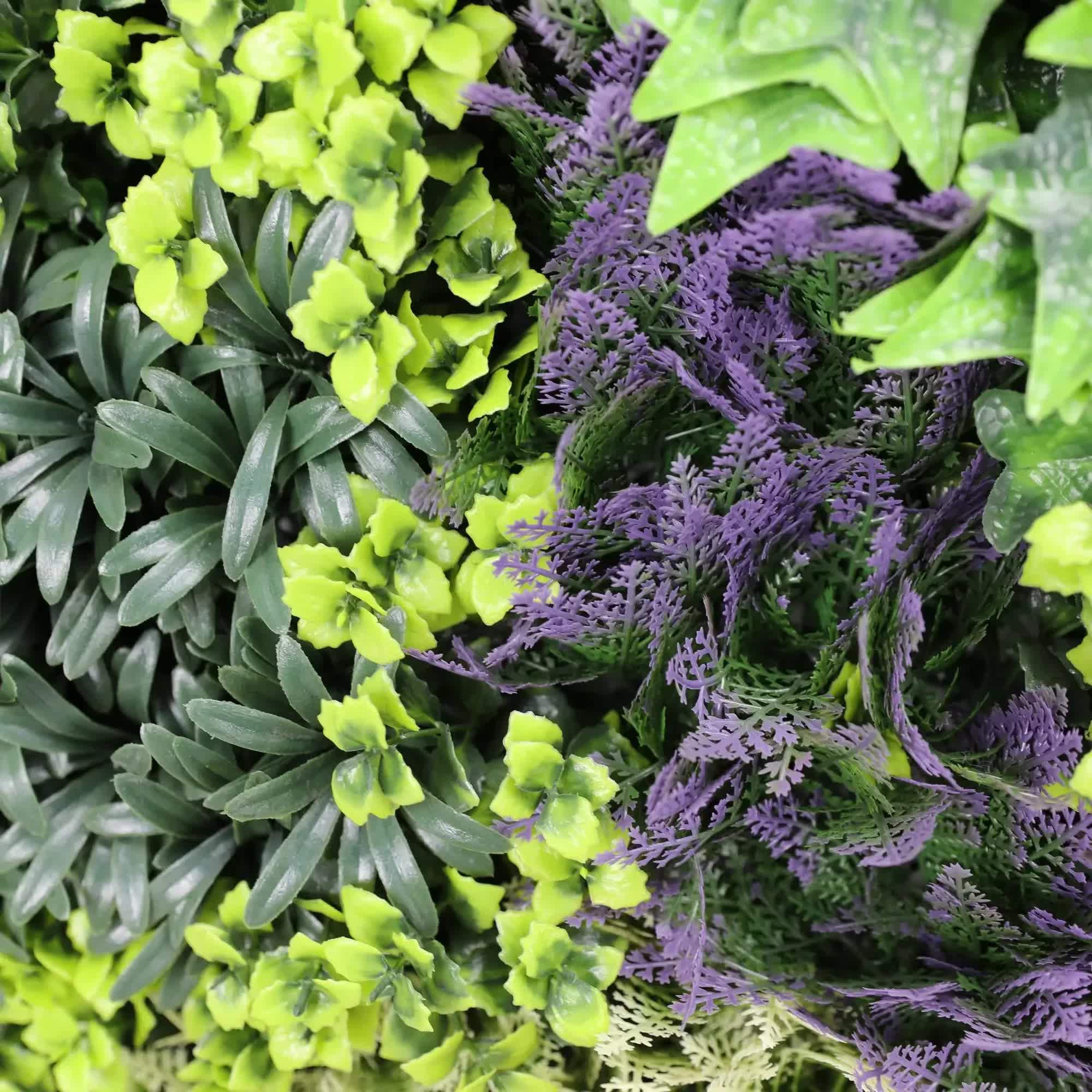 Lush Botanical Mosaic Artificial Vertical Garden / Green Wall Panel 1m x 1m UV Resistant 3